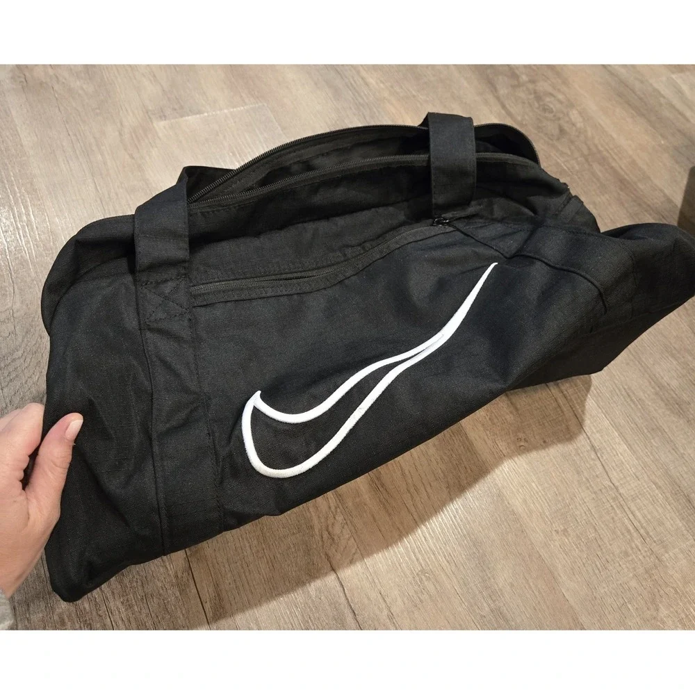 Black Nike Gym Duffle Embroidered Symbol